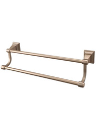 30 inch Stratton Double Towel Bar in Brushed Bronze.